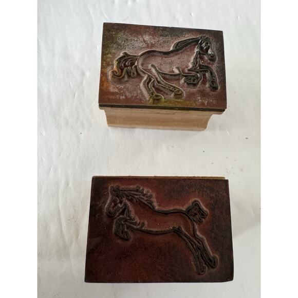Lot Of 2 Horses Equestrian Wood Mounted Rubber Stamp Crafting #4063 - Picture 4 of 6